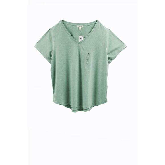 Style & Co Plus Size Solid Burnout T-Shirt Size 1X Green - Picture 3 of 4